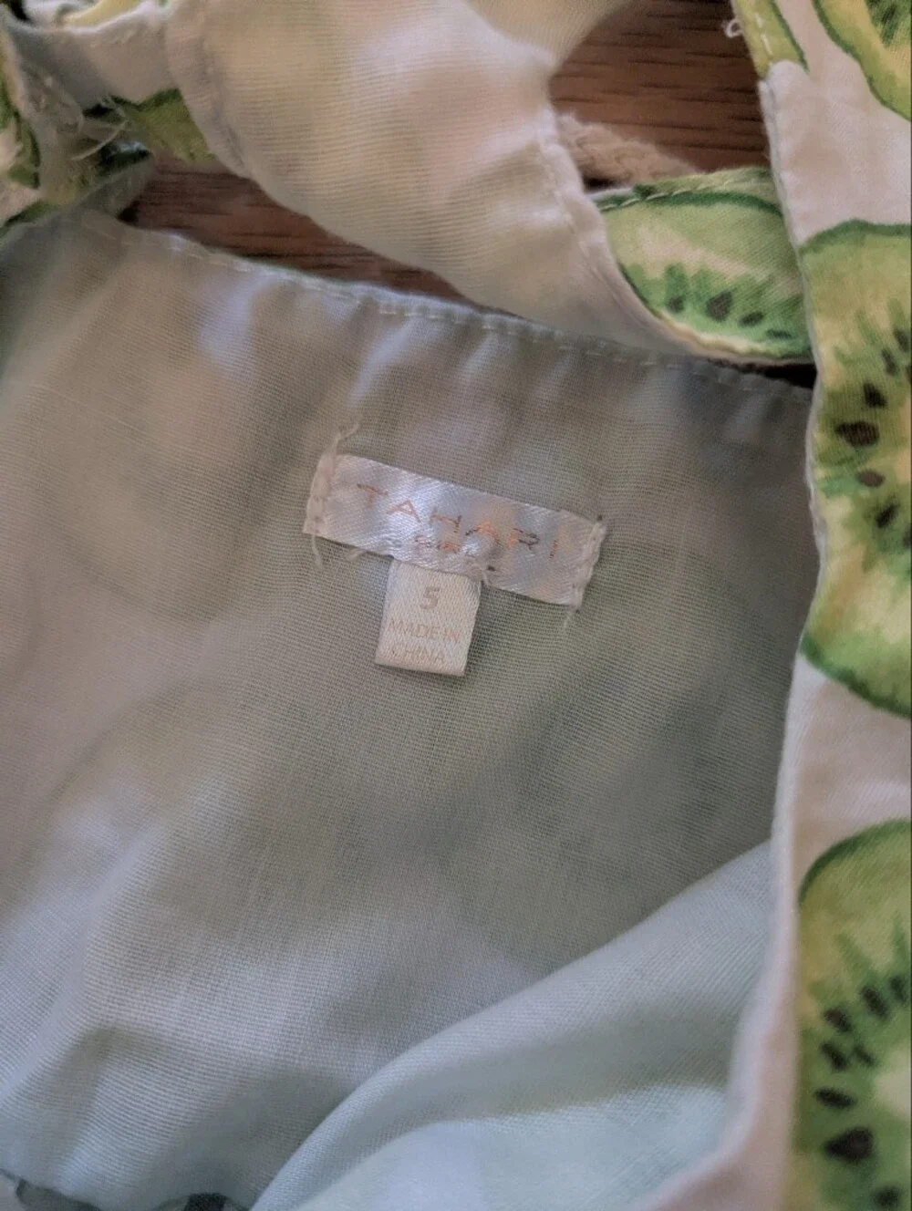 Tahari Girls Kiwi Dress And Matching Straw Purse Size 5